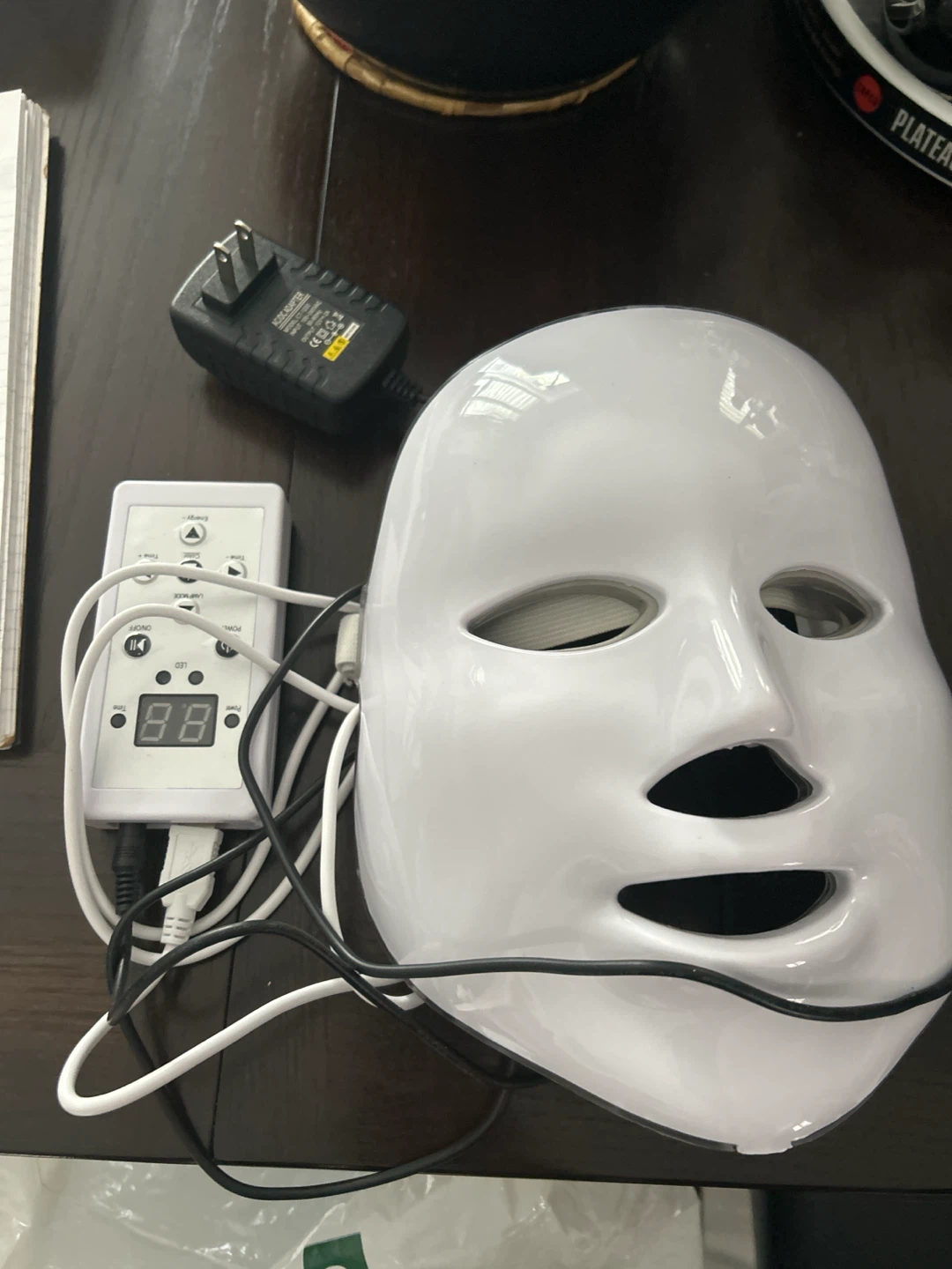 LED Facial Mask with Controller and Charger - photo 2
