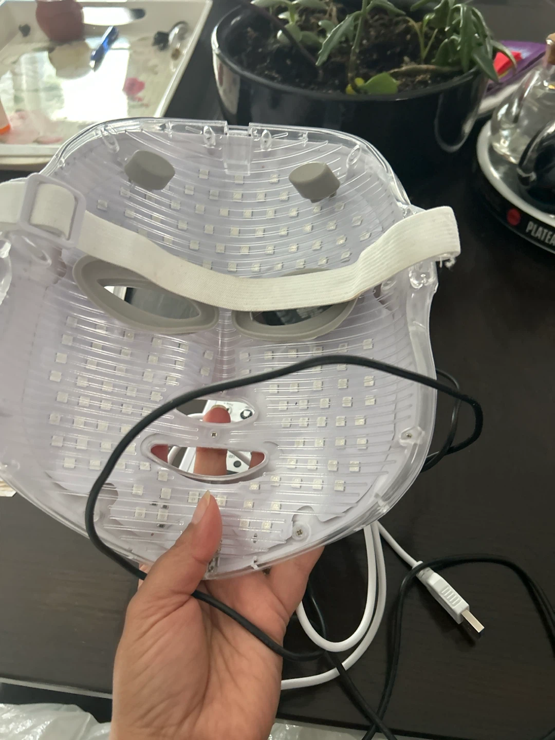 LED Facial Mask with Controller and Charger - photo 3