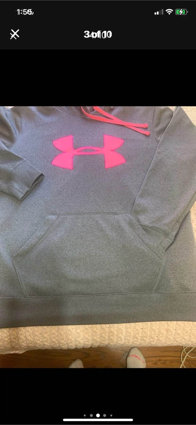 Under Armour Grey Pink Hoodie - photo 4