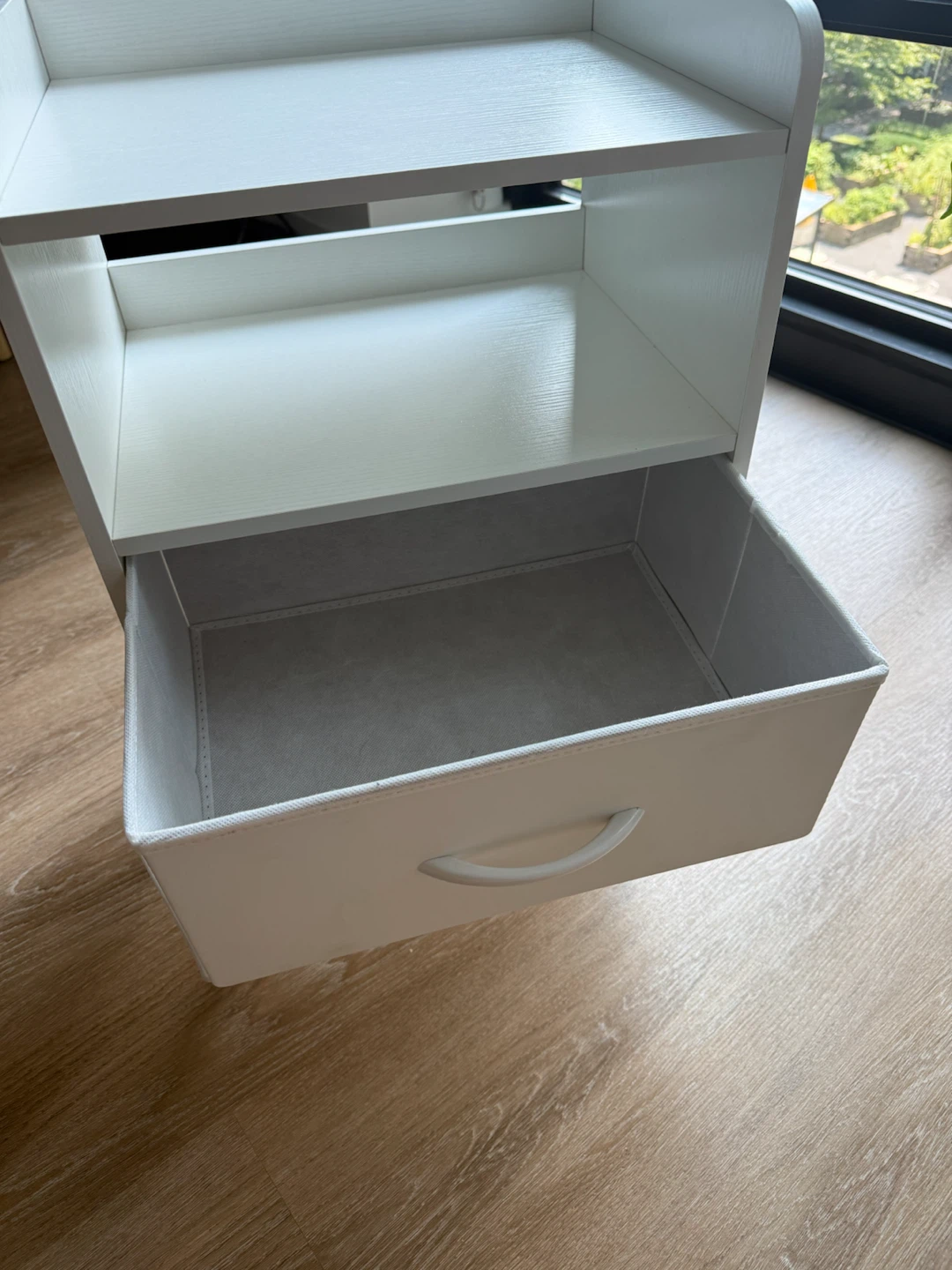 Two-Tier Nightstand / Bedside Table in White - photo 3