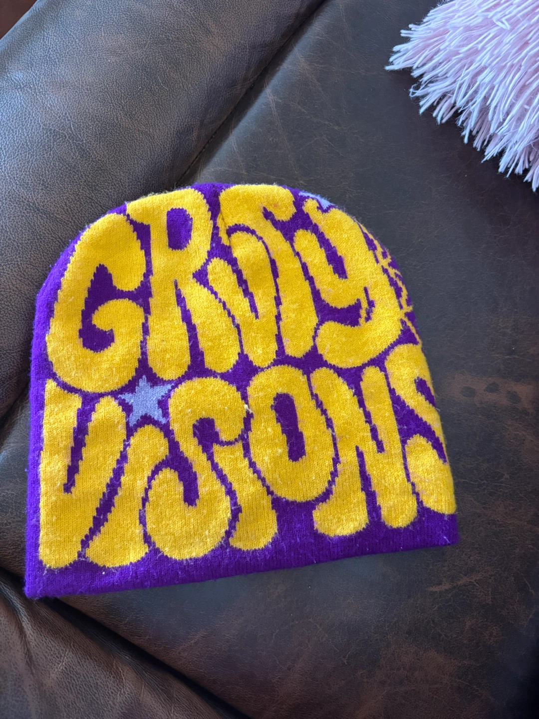 Gritty Visions Purple & Yellow Beanie - photo 2
