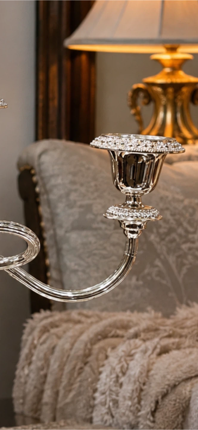 Silver Taper Candle Holder Candelabra - photo 3