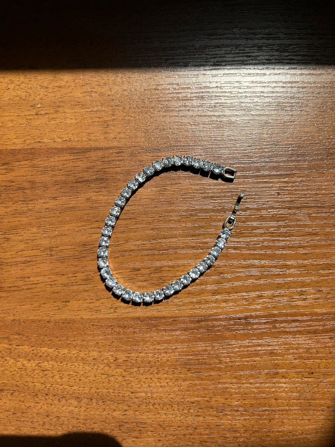 Silver-Tone Round-Cut Tennis Bracelet - photo 3