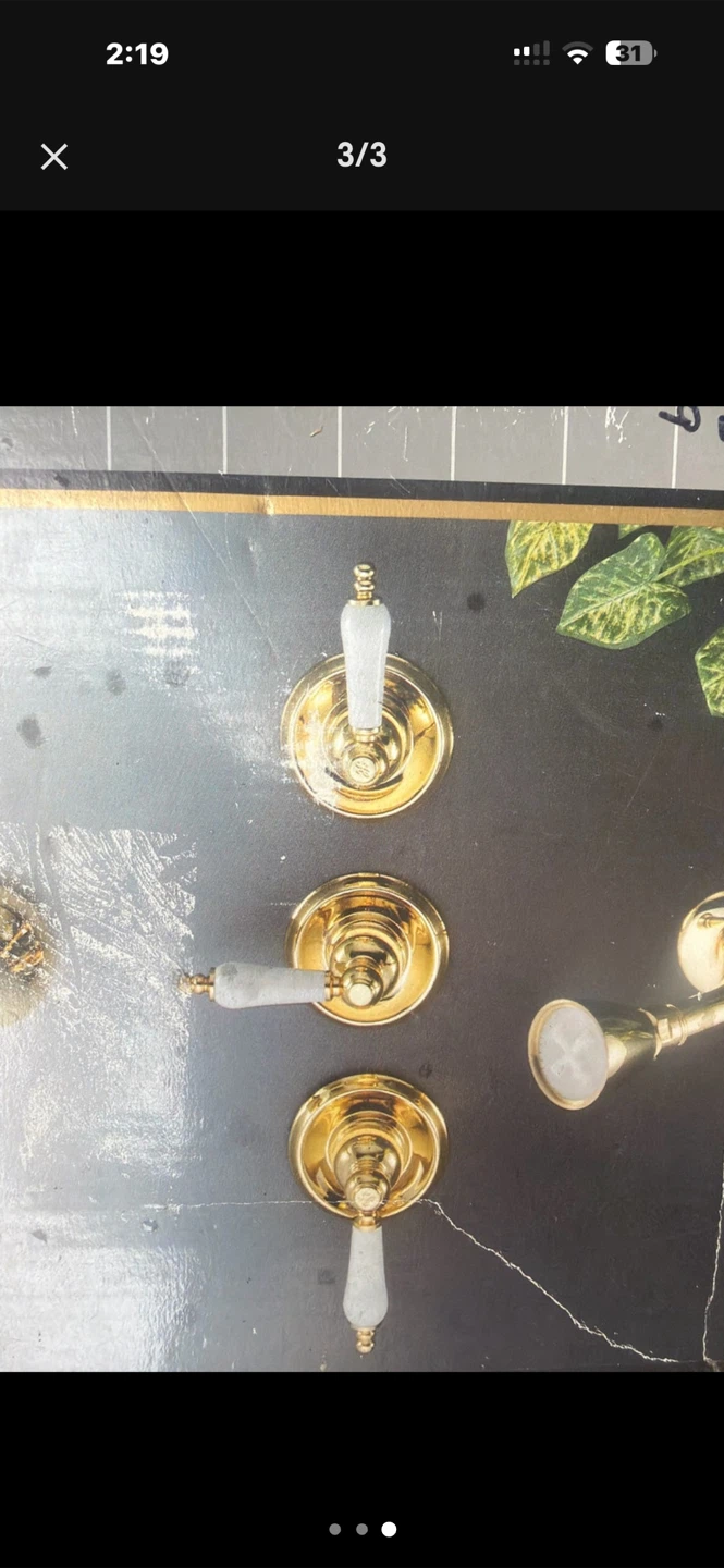 Robinet Decor 24K Gold Plated Bathtub and Shower Faucet - photo 2