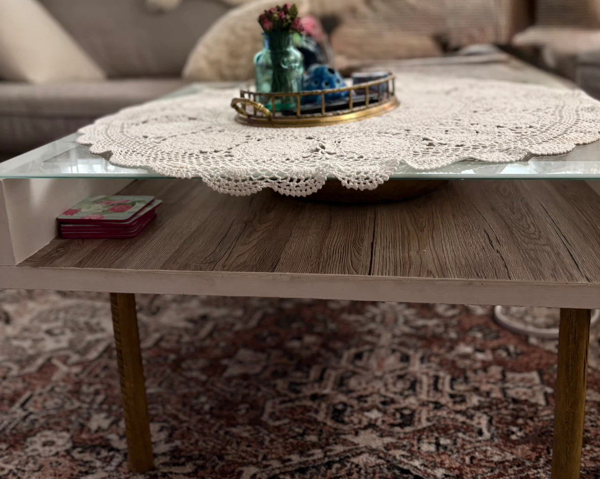 IKEA Coffee Table with Glass Top. - photo 2
