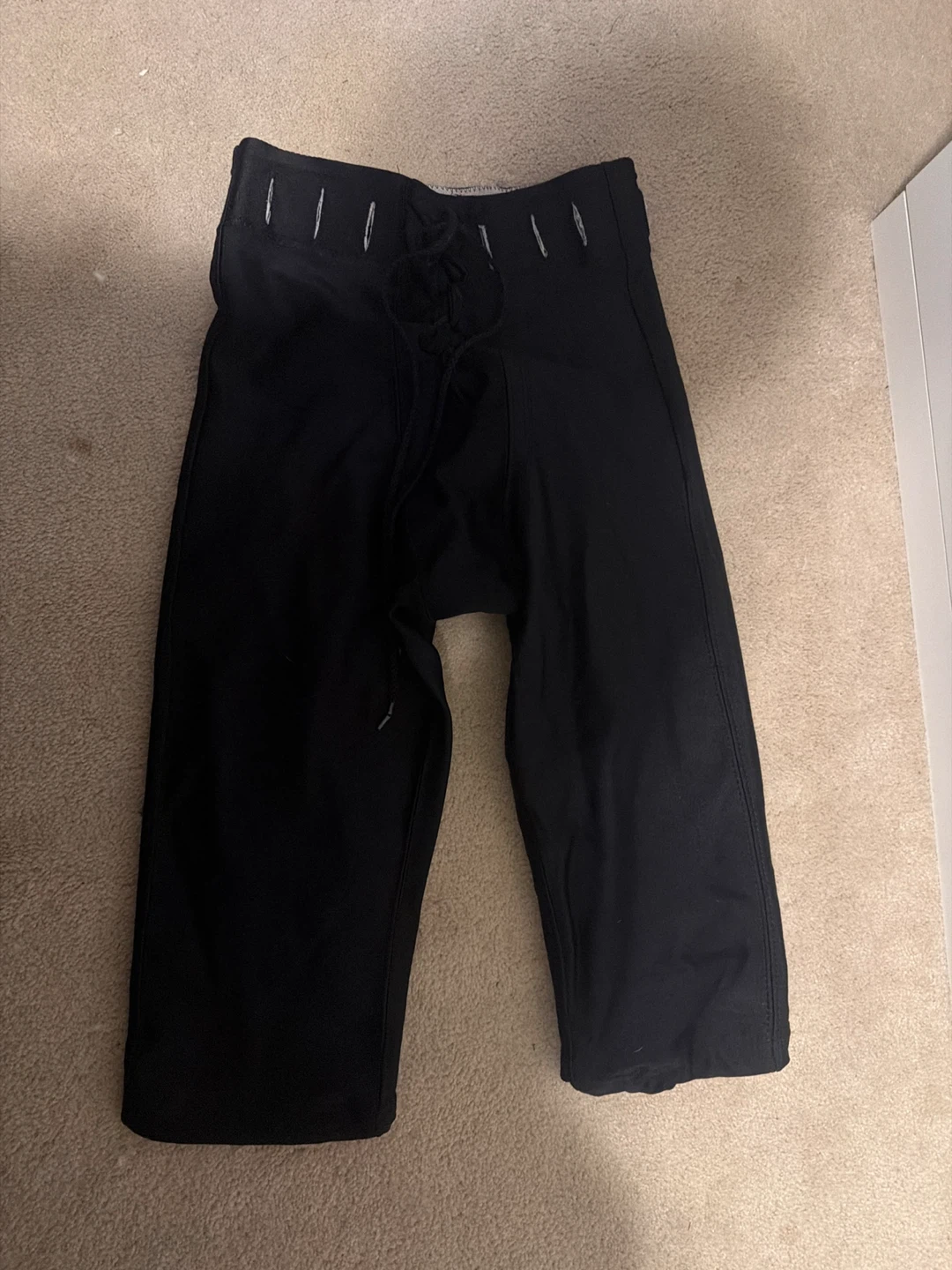 Black Lace-Up football pants size medium