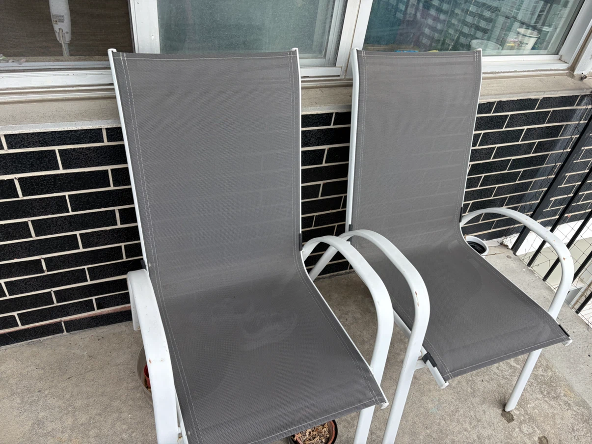 Set of 2 Grey Patio Chairs - photo 4