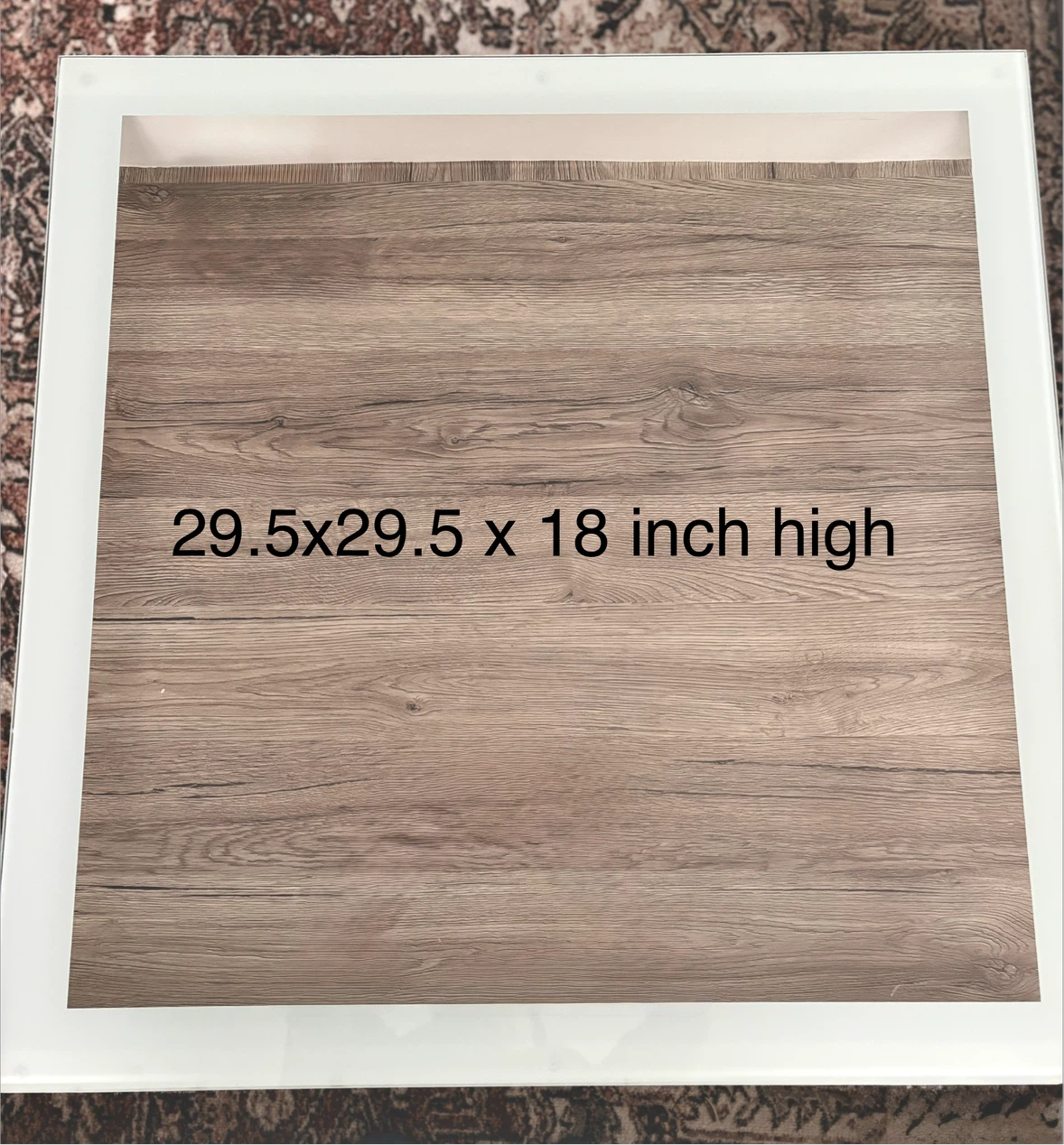 IKEA Coffee Table with Glass Top.
