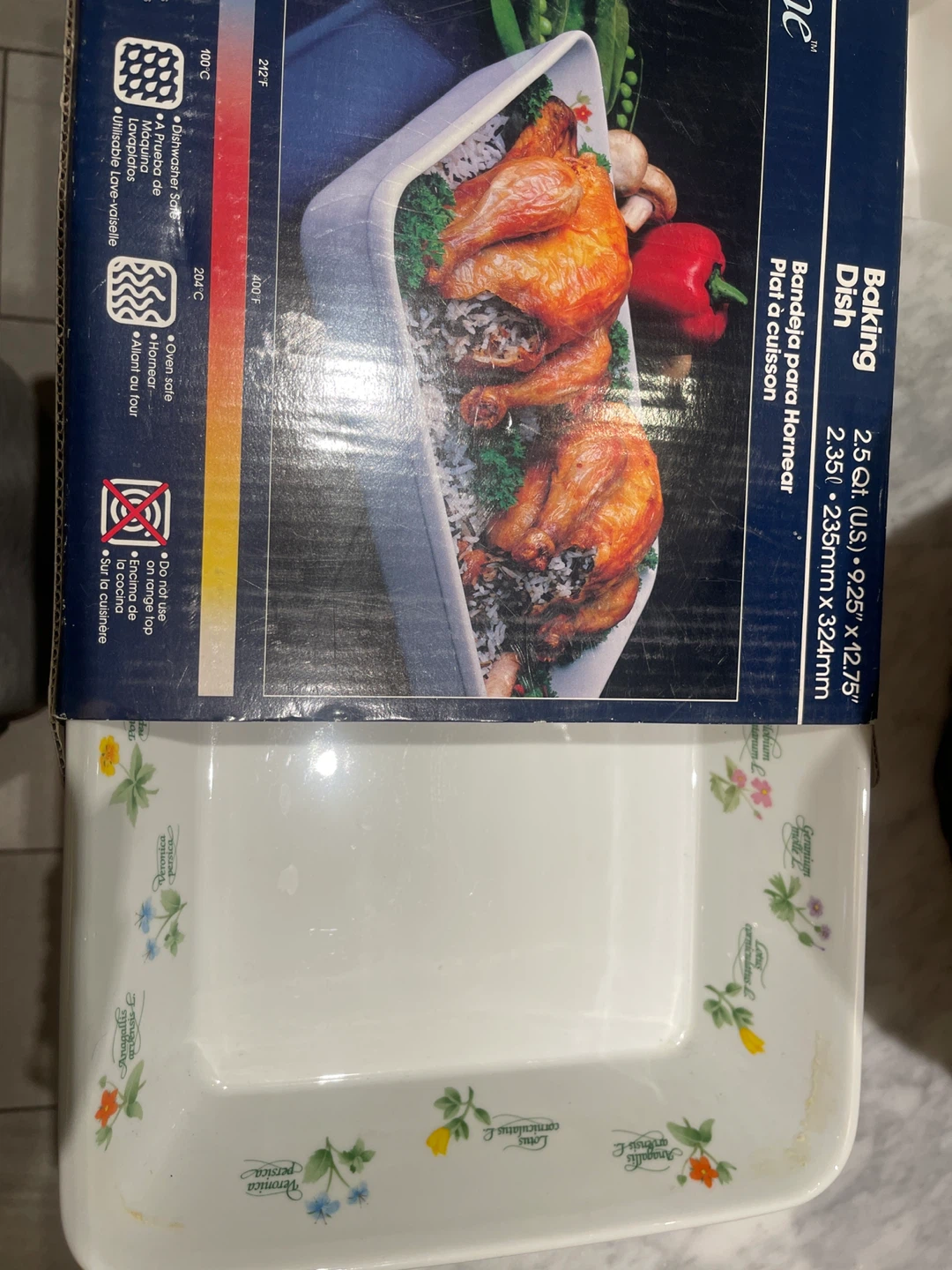 Rectangular Anchor Hocking Creative Cuisine Baking Dish