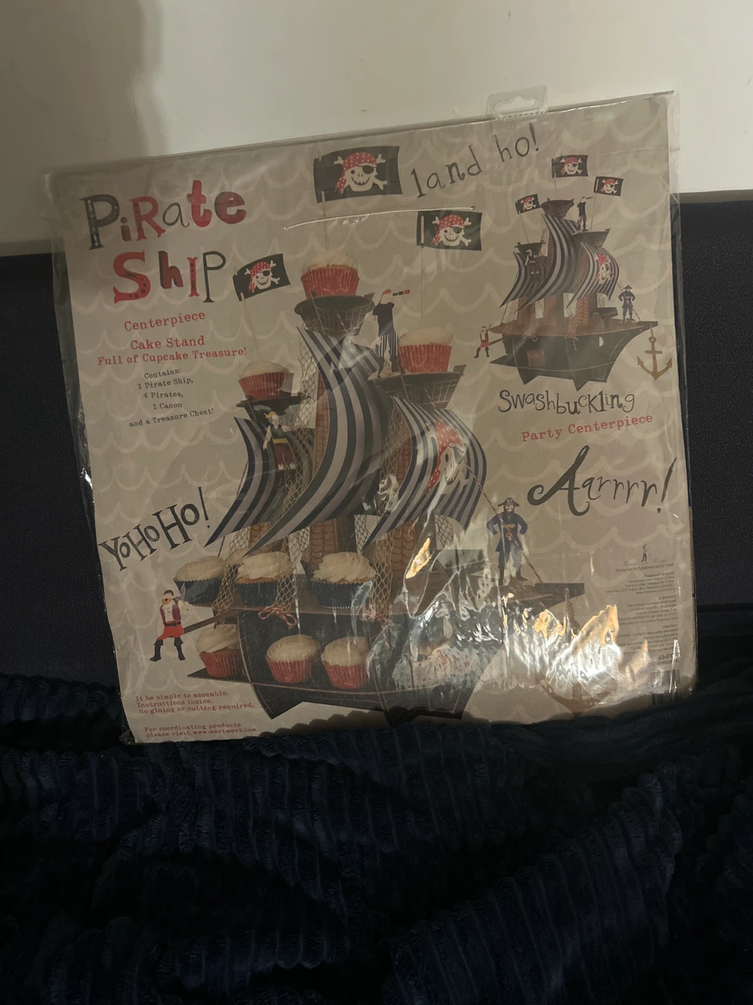 Pirate Ship Cupcake Stand Centerpiece