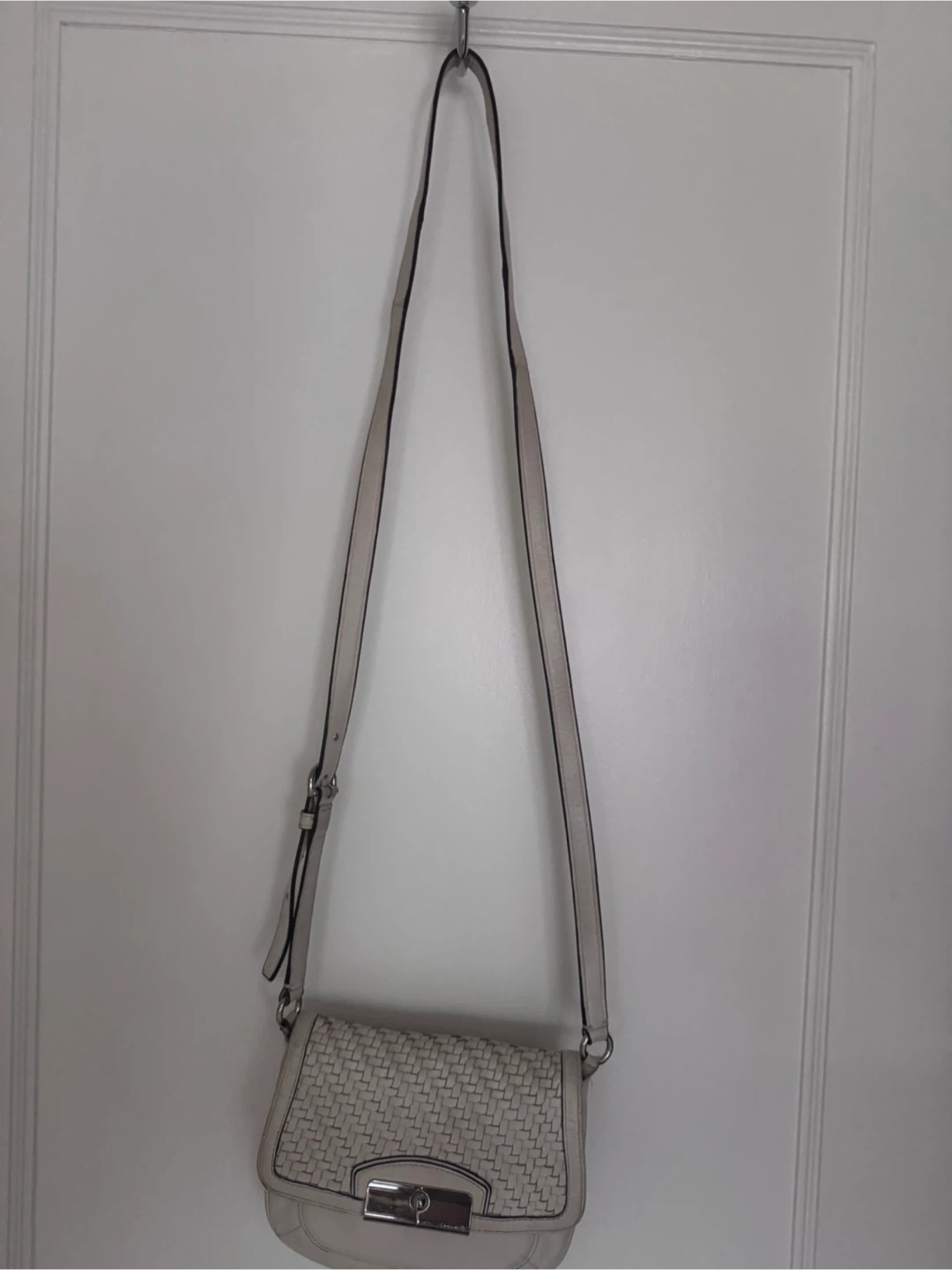 Coach White Woven Leather Crossbody Bag - photo 2
