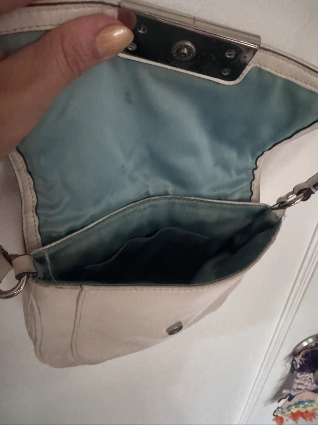 Coach White Woven Leather Crossbody Bag - photo 4