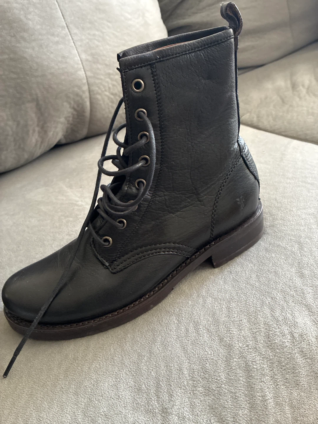 Leather Veronica Combat boot leather FRYE - photo 2