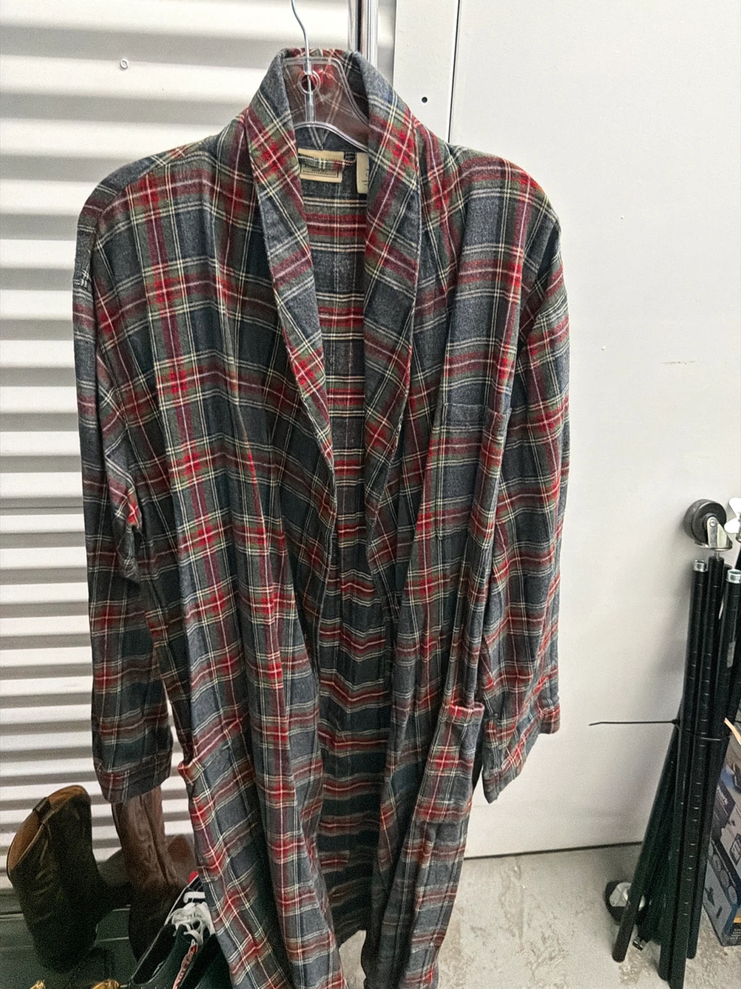 L.L.Bean Plaid Robe - 100% Cotton - Tall