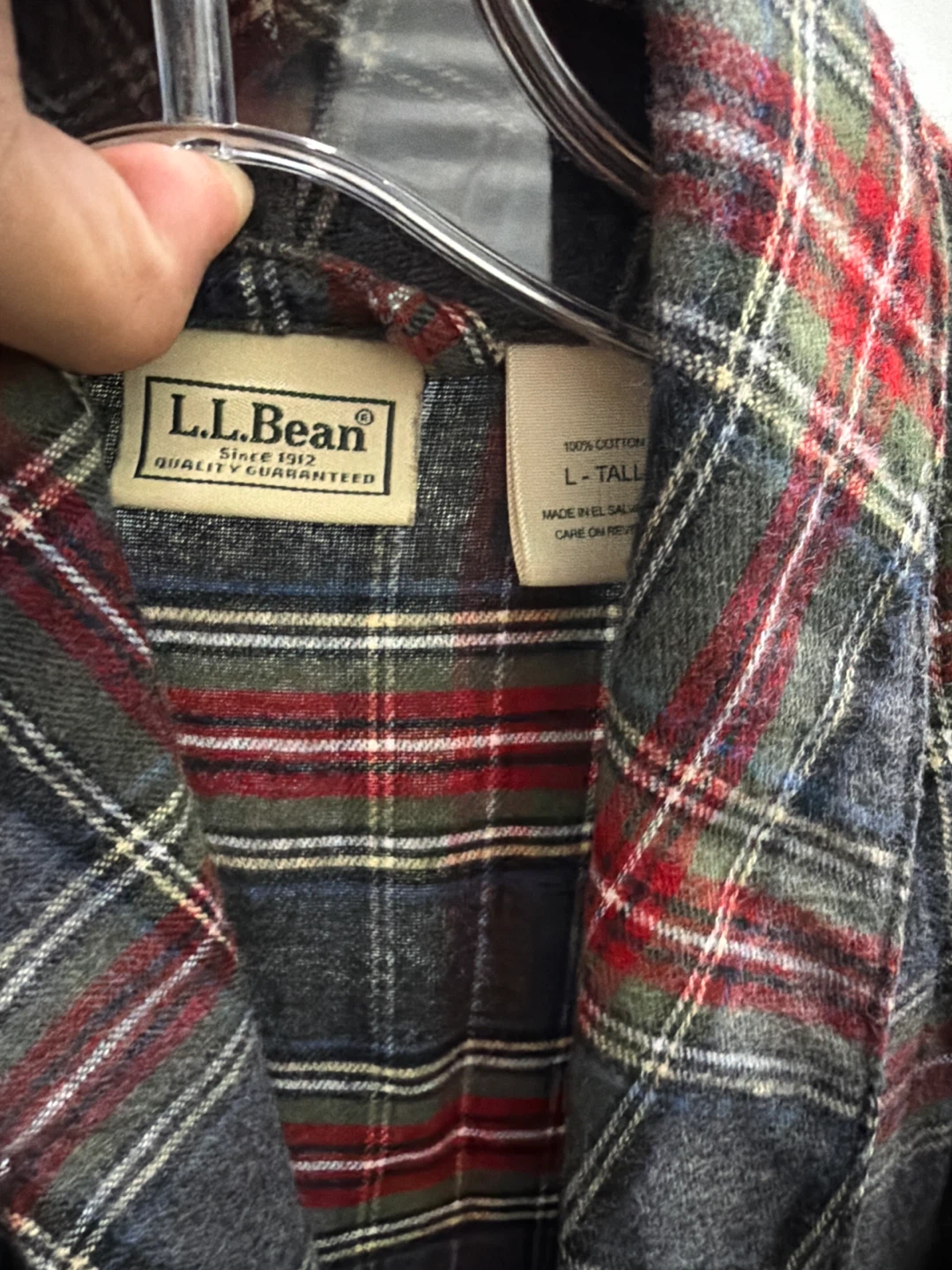 L.L.Bean Plaid Robe - 100% Cotton - Tall - photo 2