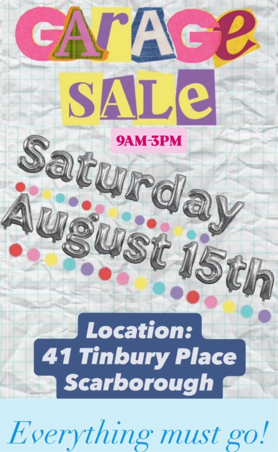 Garage Sale - Everything Must Go!