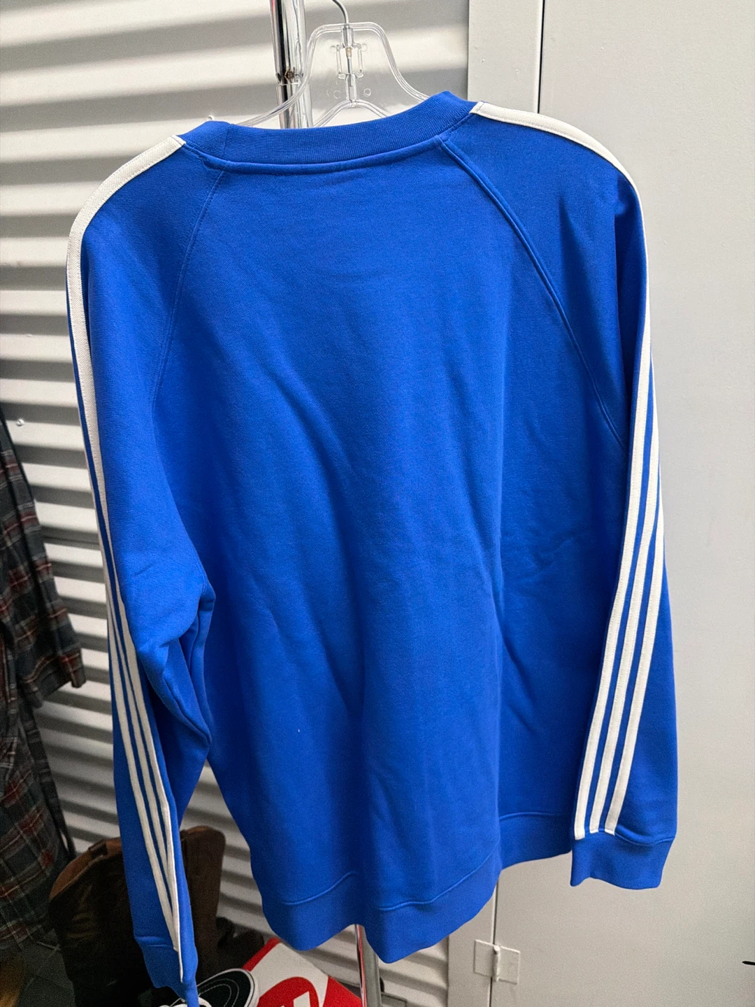 Adidas Men's 3-Stripes Crew Sweatshirt Blue Size L - photo 3