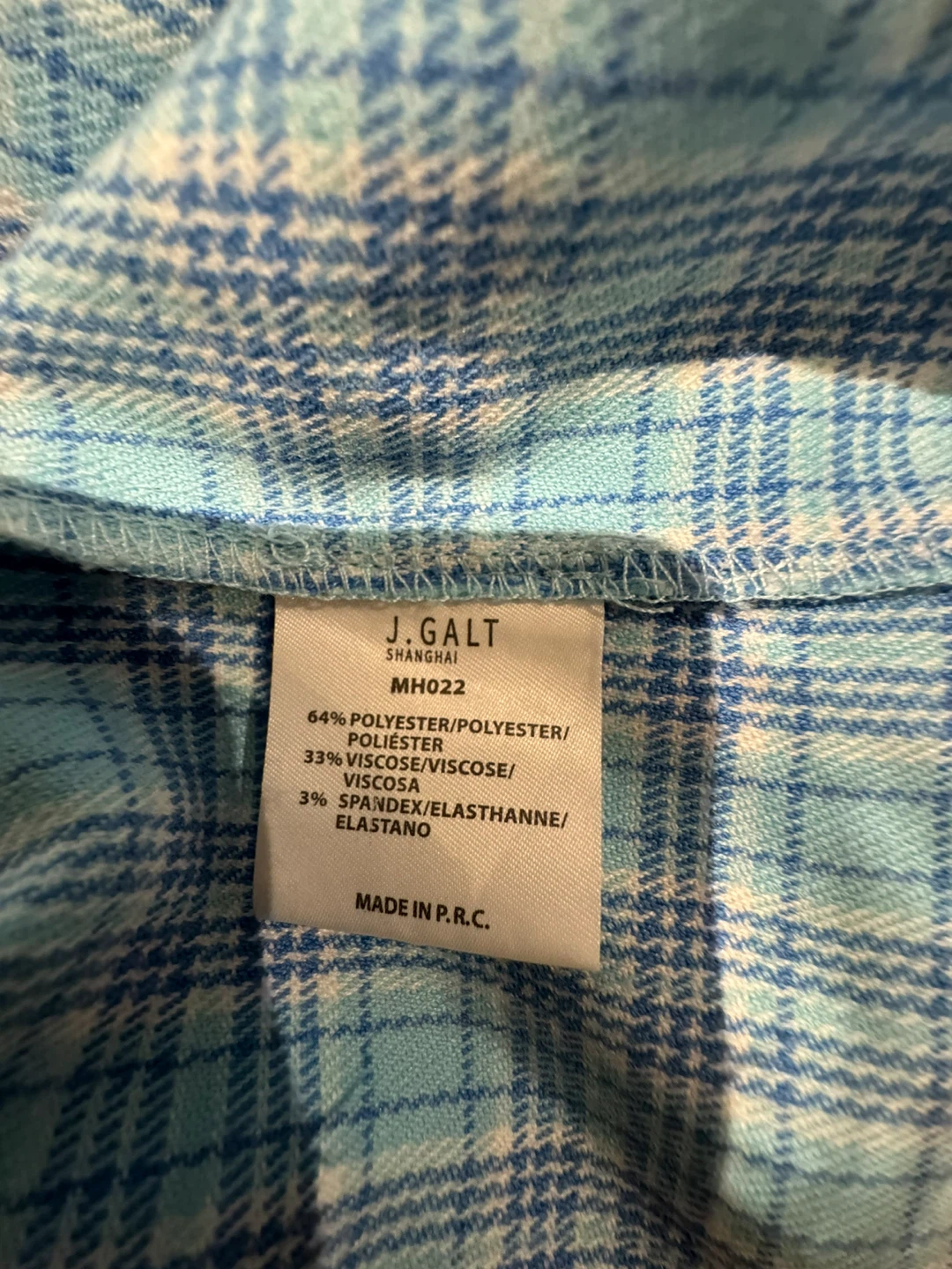 J. Galt Blue Plaid Mini Skirt - photo 2