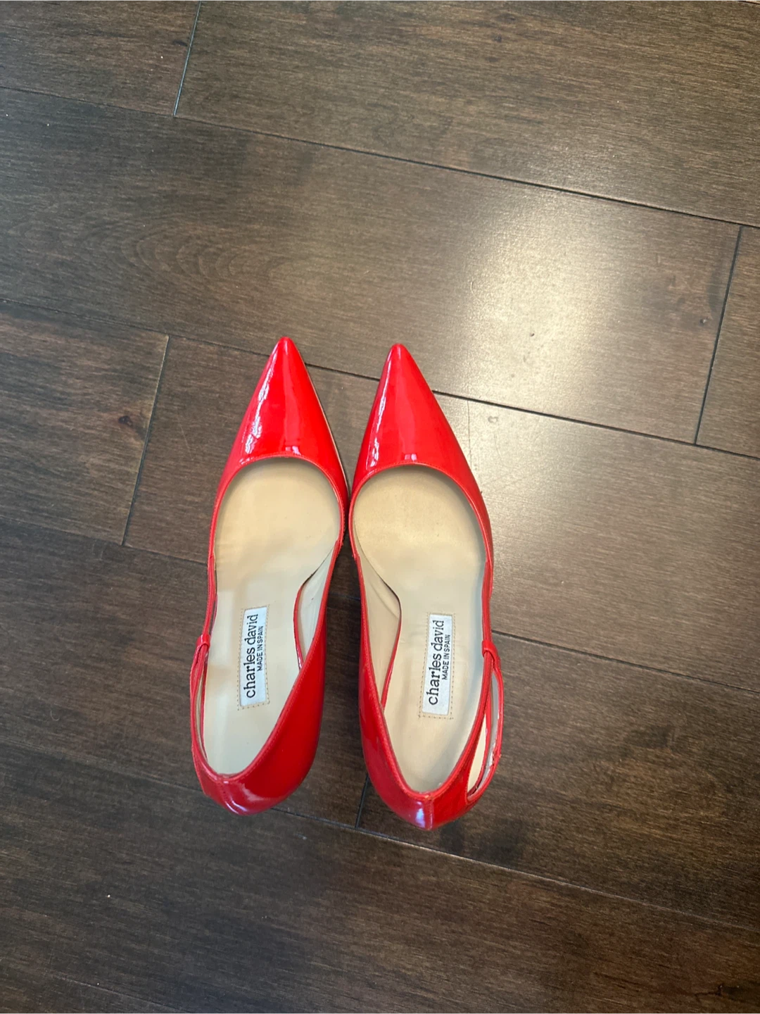 Charles David Red Patent Leather Heels