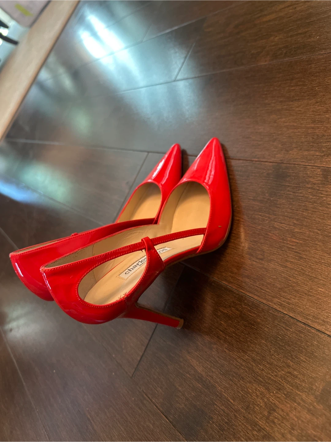 Charles David Red Patent Leather Heels - photo 2