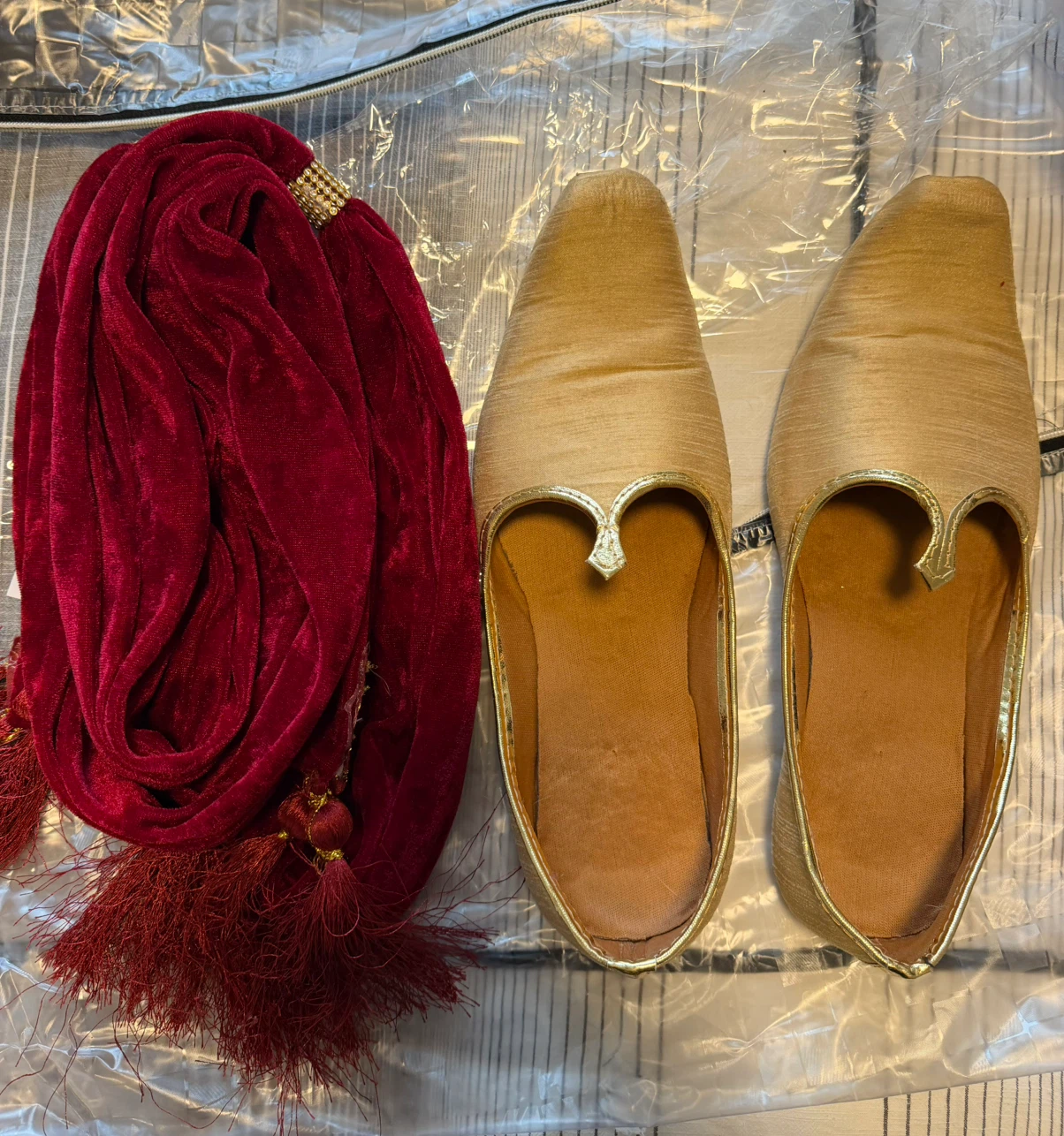 Sherwani, Dupatta, and Mojari Set - photo 5
