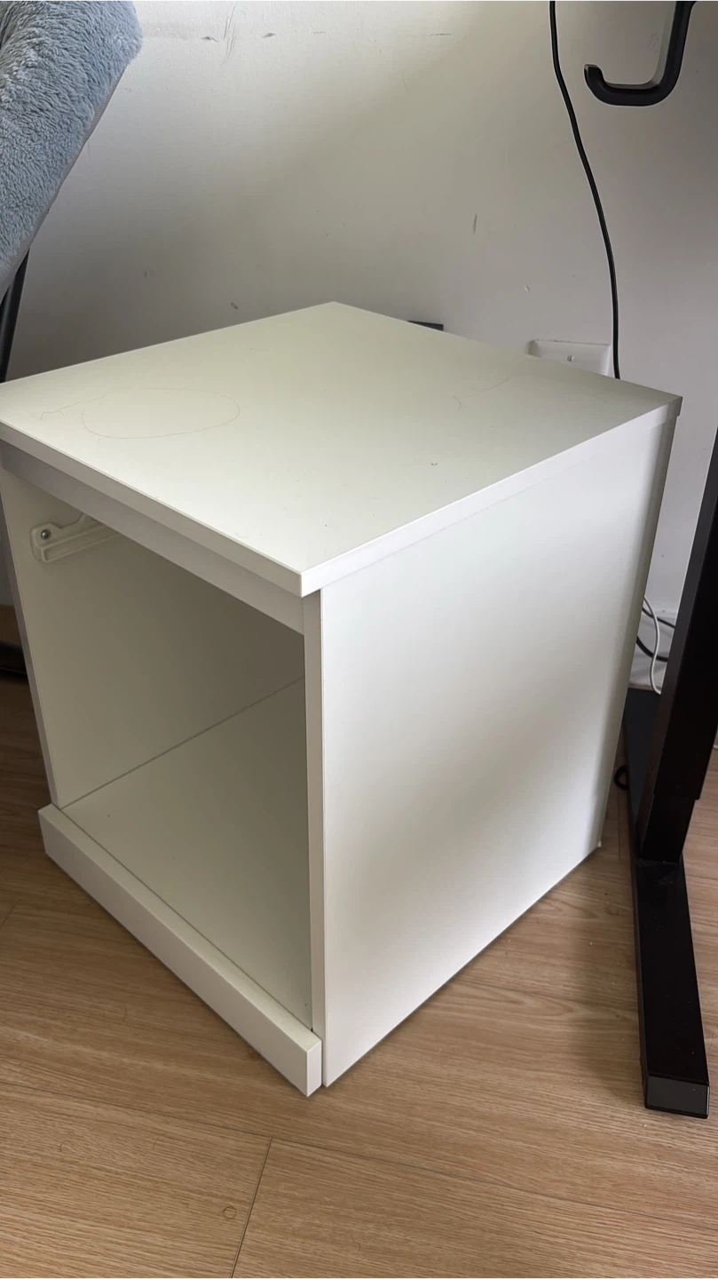 Ikea White Cube Storage Side Table - photo 2