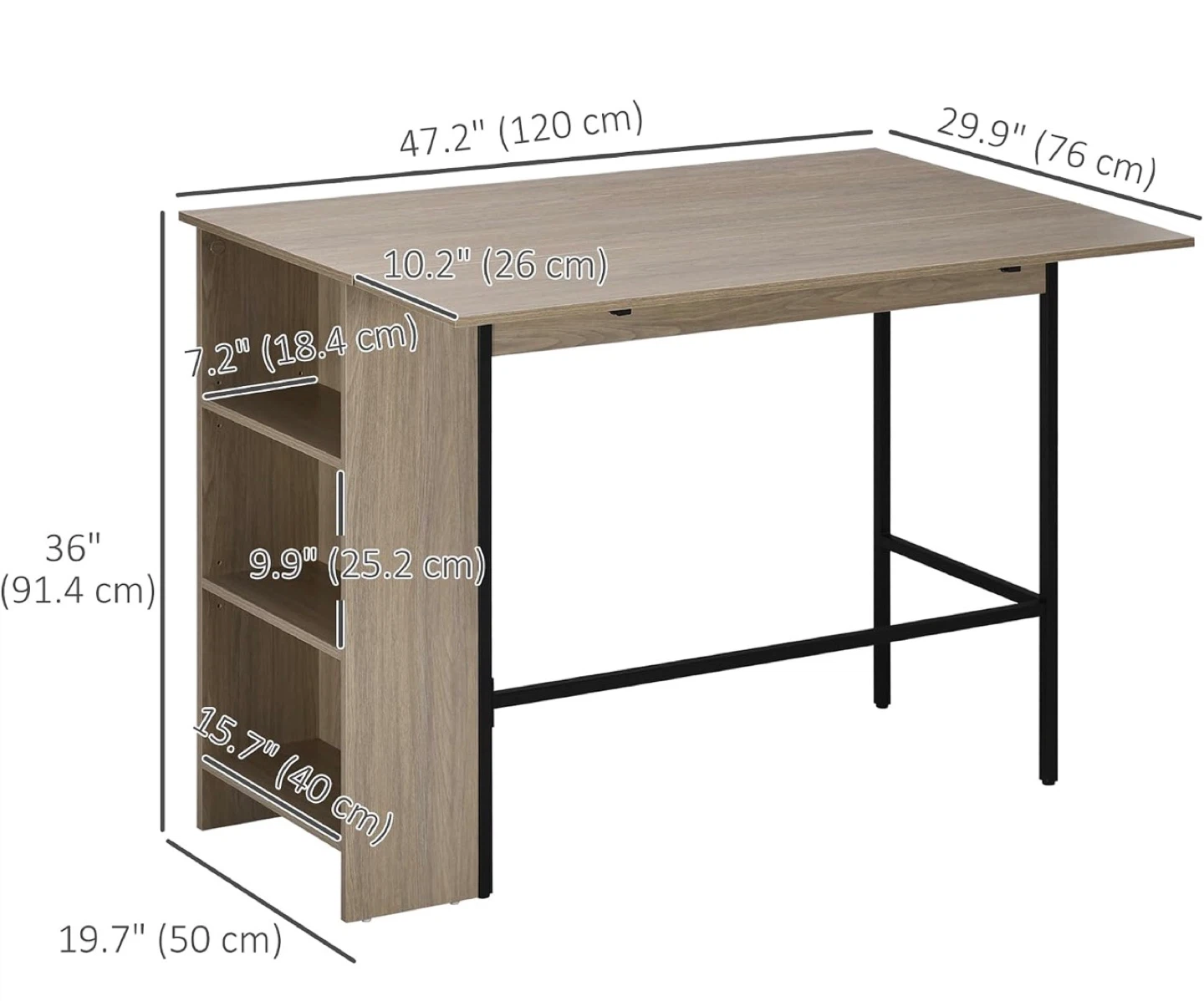 Extendable Table with Shelving - Pickup near CN tower - photo 3