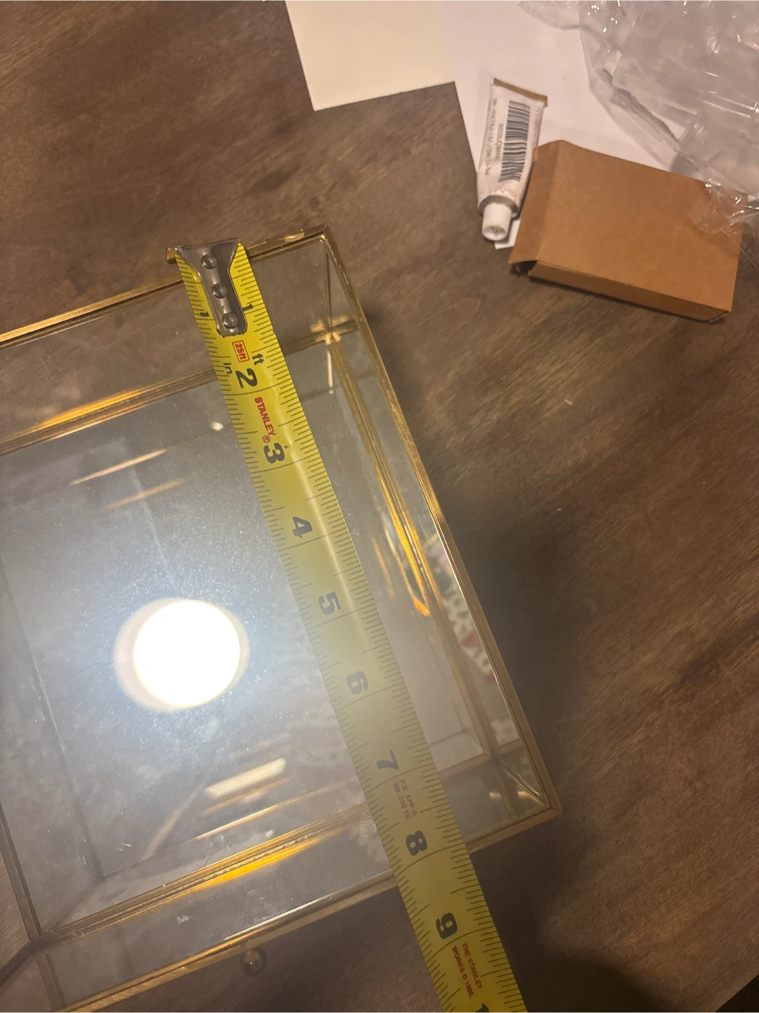 Glass Box with Gold Frame - photo 4