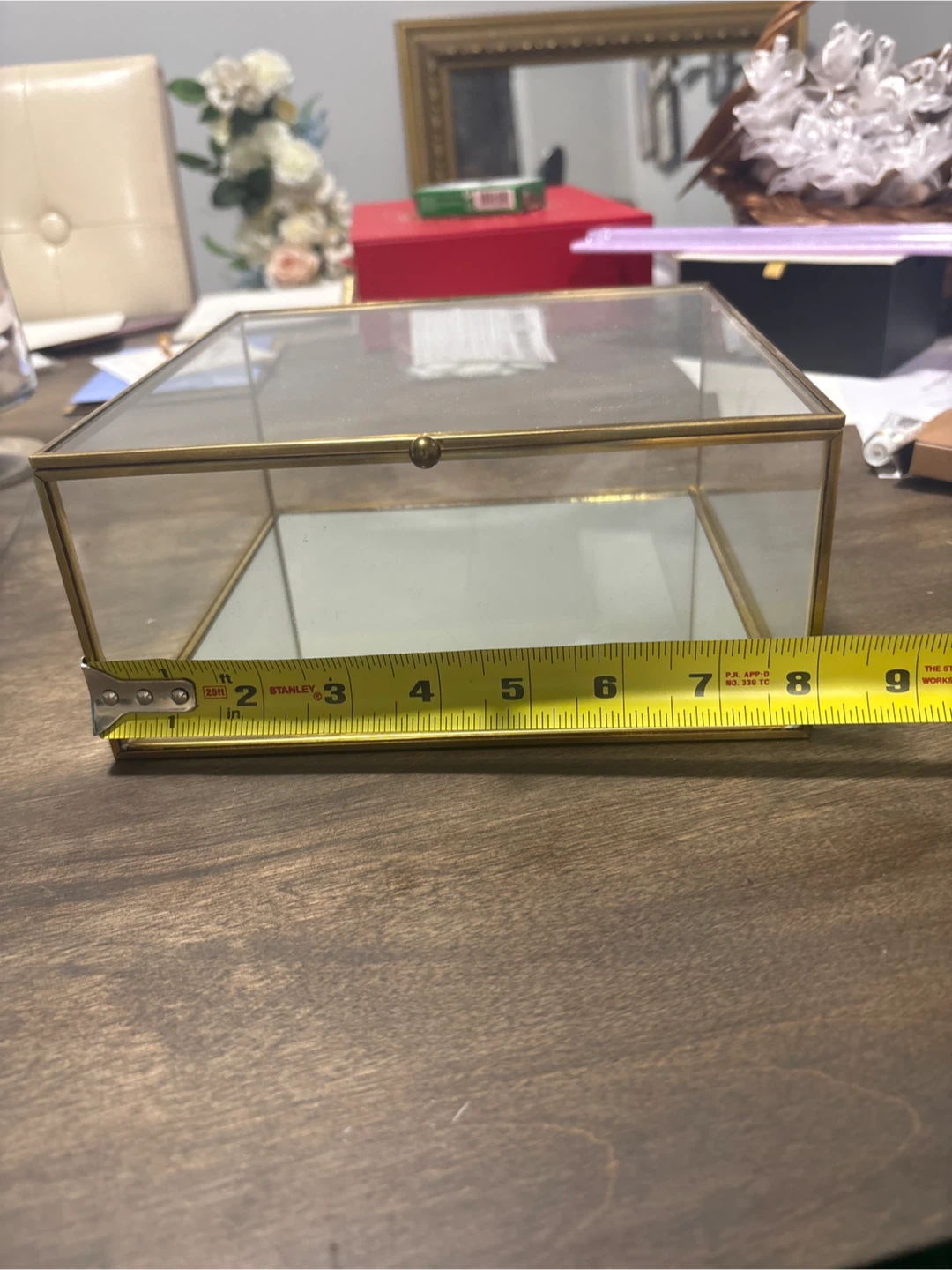 Glass Box with Gold Frame - photo 5