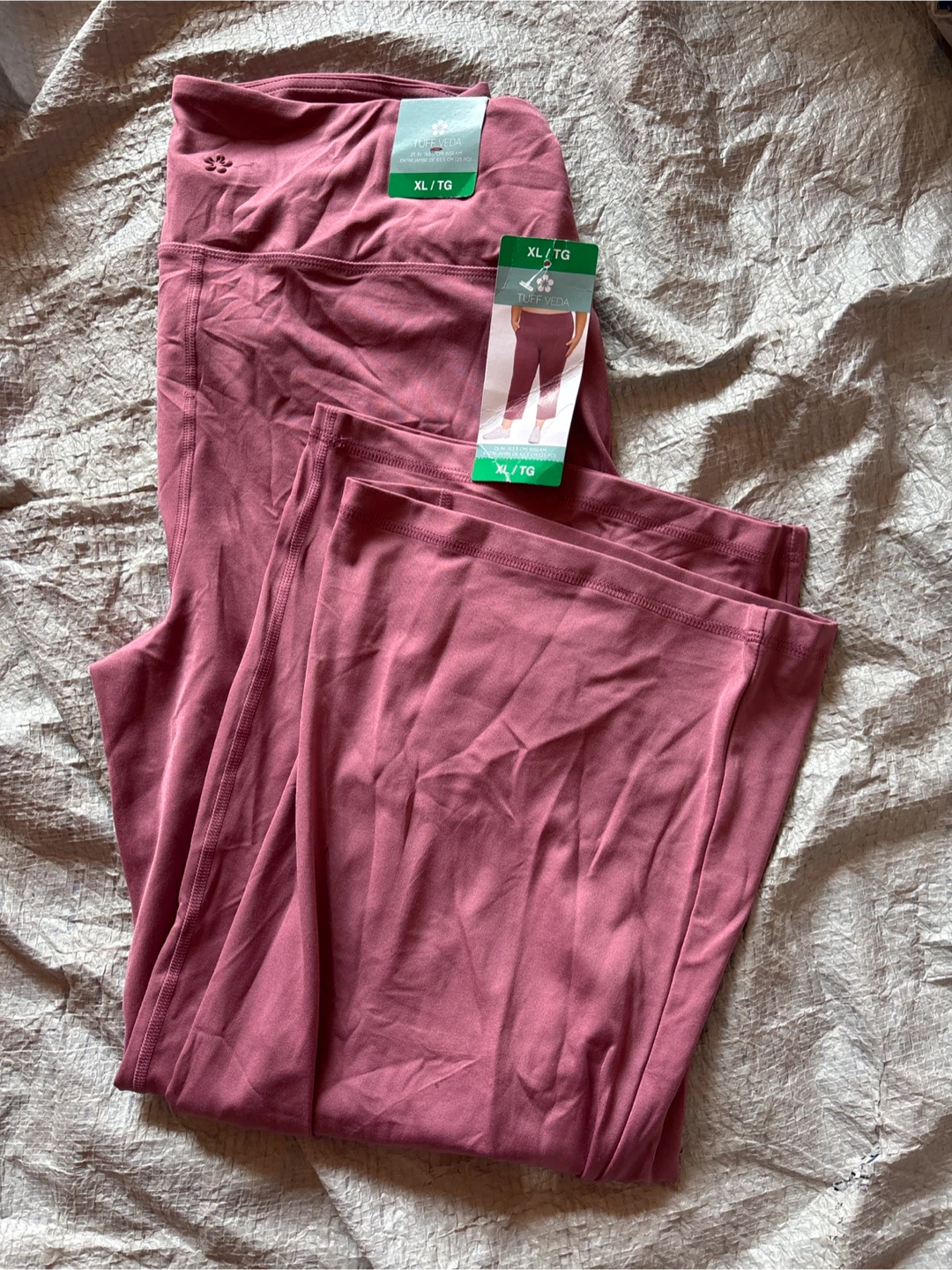 Tuff Veda XL/TG Pink Cropped Leggings