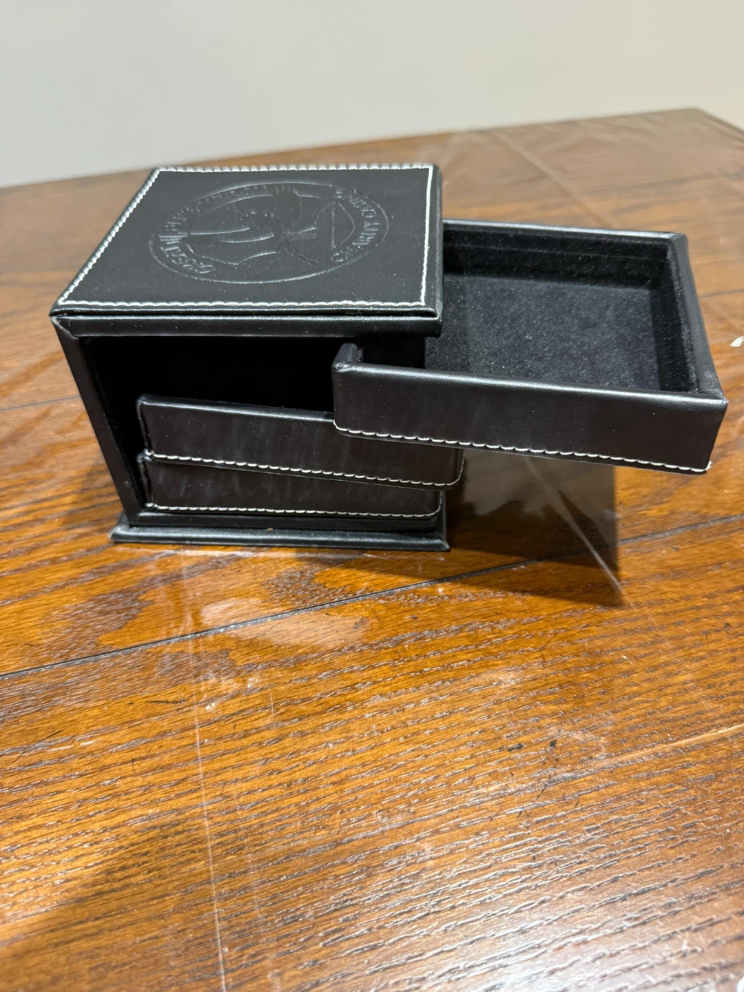 Black Storage Box with 3 Drawers - Great Blue Heron - photo 3