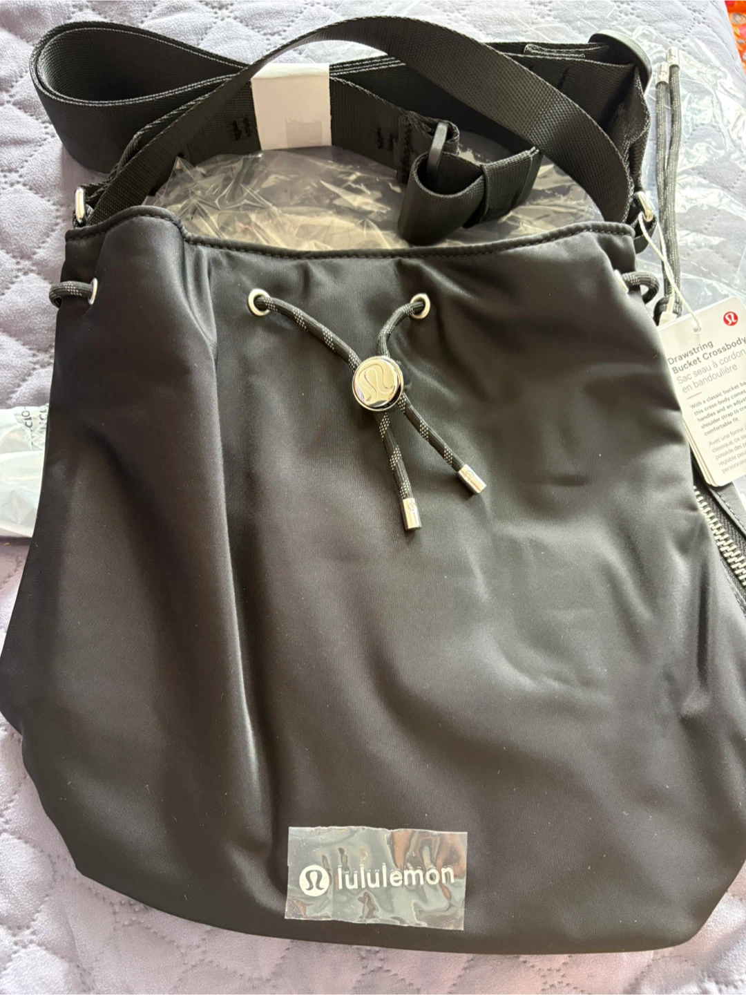 Lululemon Drawstring Bucket Crossbody Bag Black