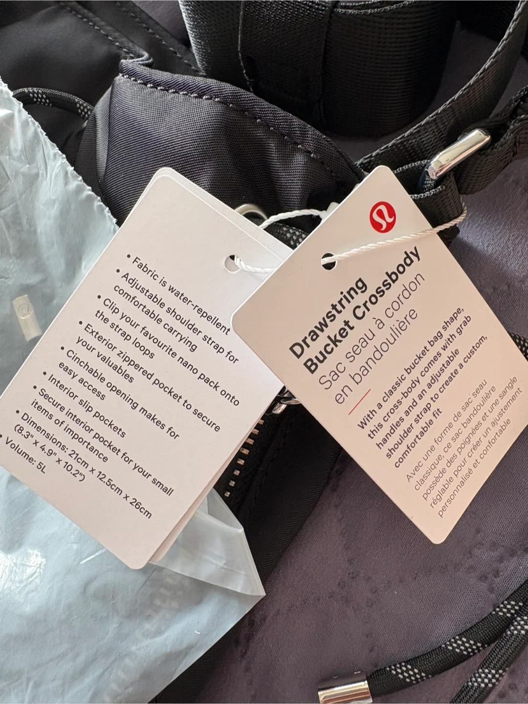 Lululemon Drawstring Bucket Crossbody Bag Black - photo 2