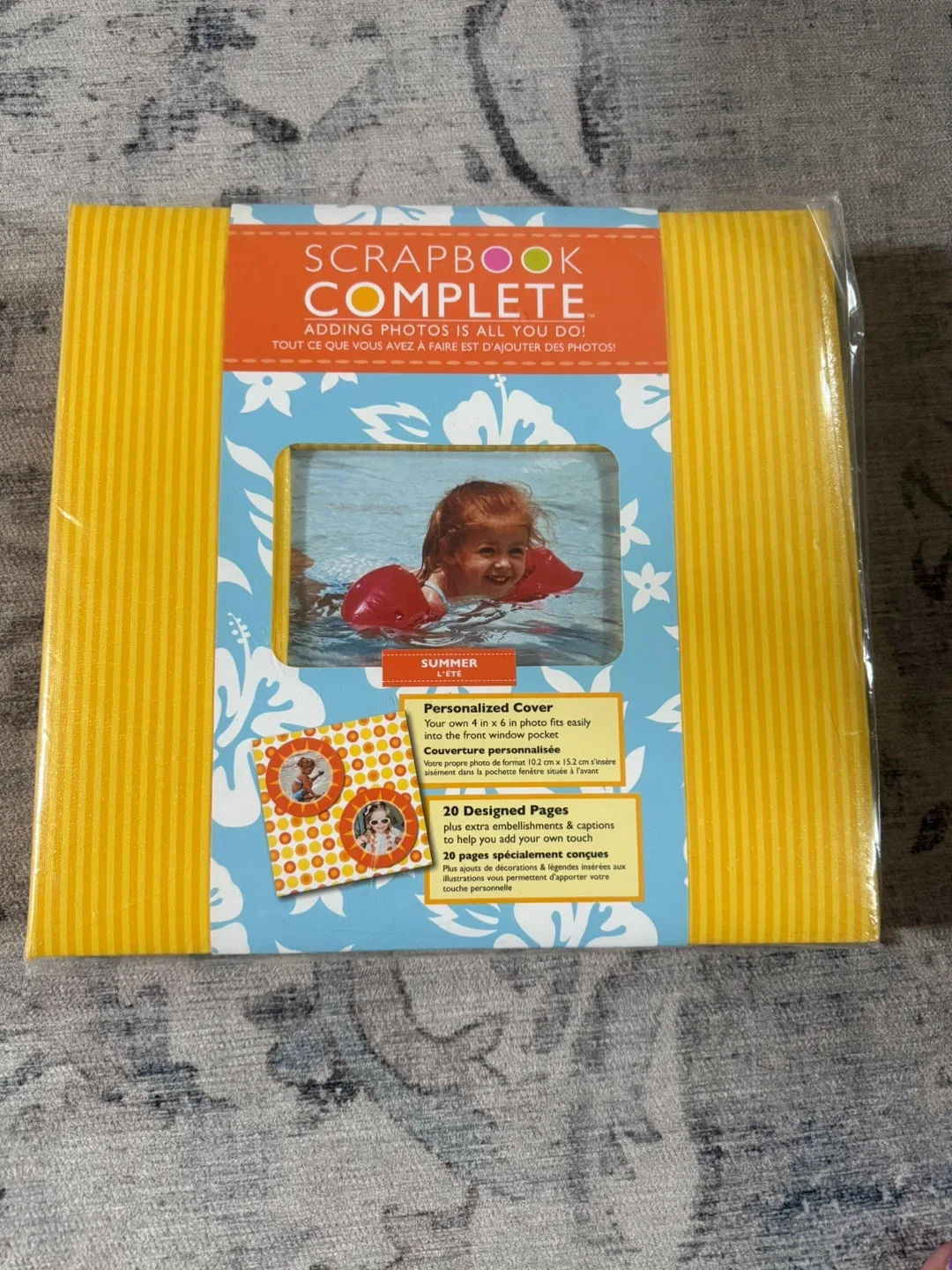 Scrapbook COMPLETE Summer Theme Photo Album with Embellishments