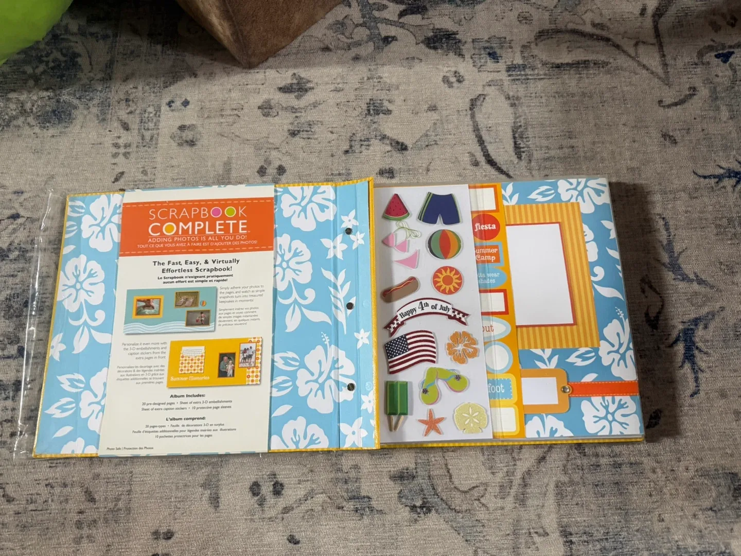 Scrapbook COMPLETE Summer Theme Photo Album with Embellishments - photo 2