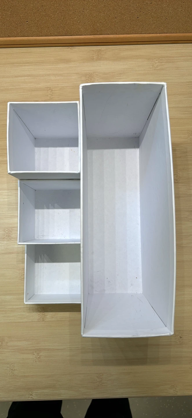 White tiered desk organizer