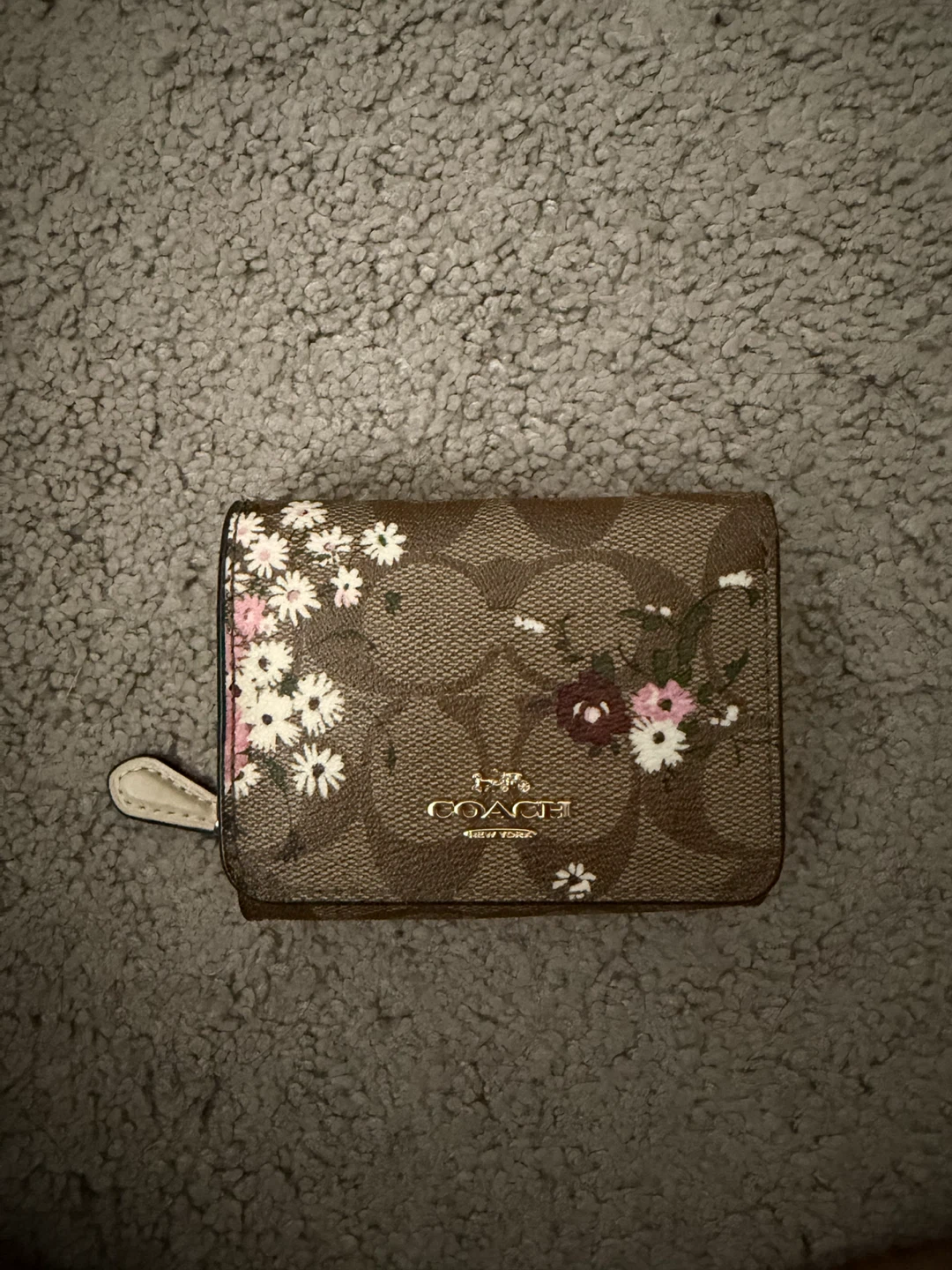 Coach Floral Print Trifold Wallet