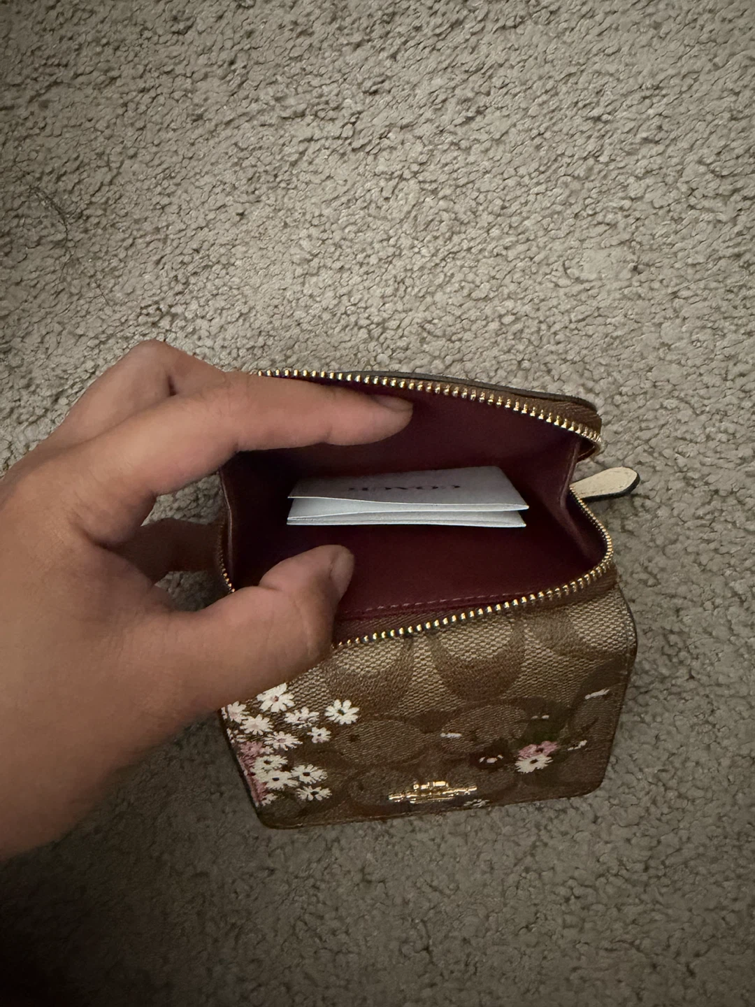 Coach Floral Print Trifold Wallet - photo 5