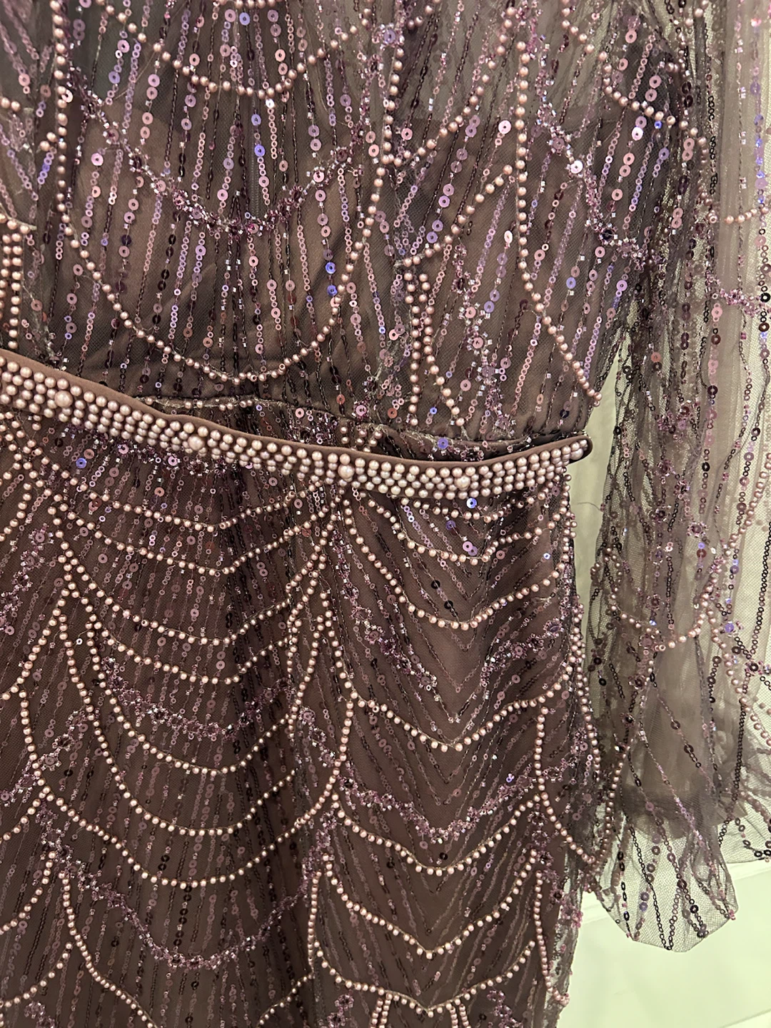 Purple Beaded Maxi Dress - photo 3