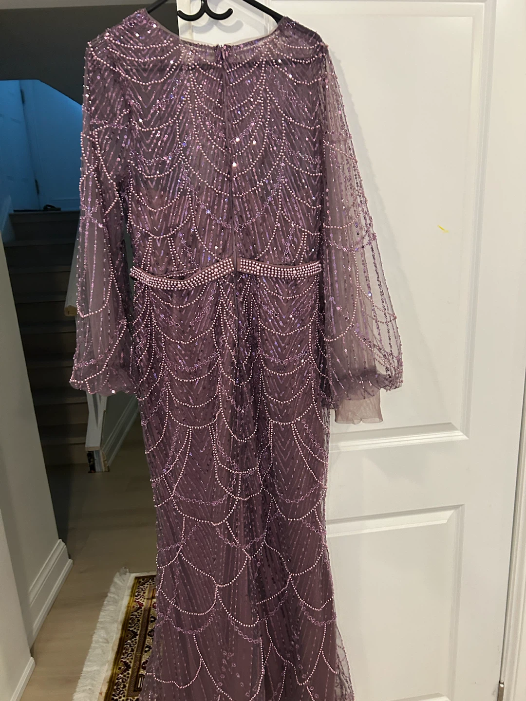 Purple Beaded Maxi Dress - photo 4