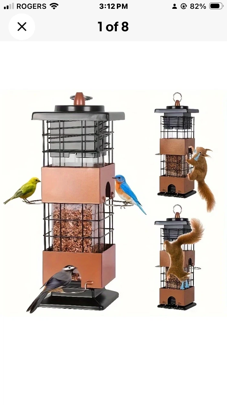 SQUIRREL PROOF STEEL BIRD FEEDER - photo 5