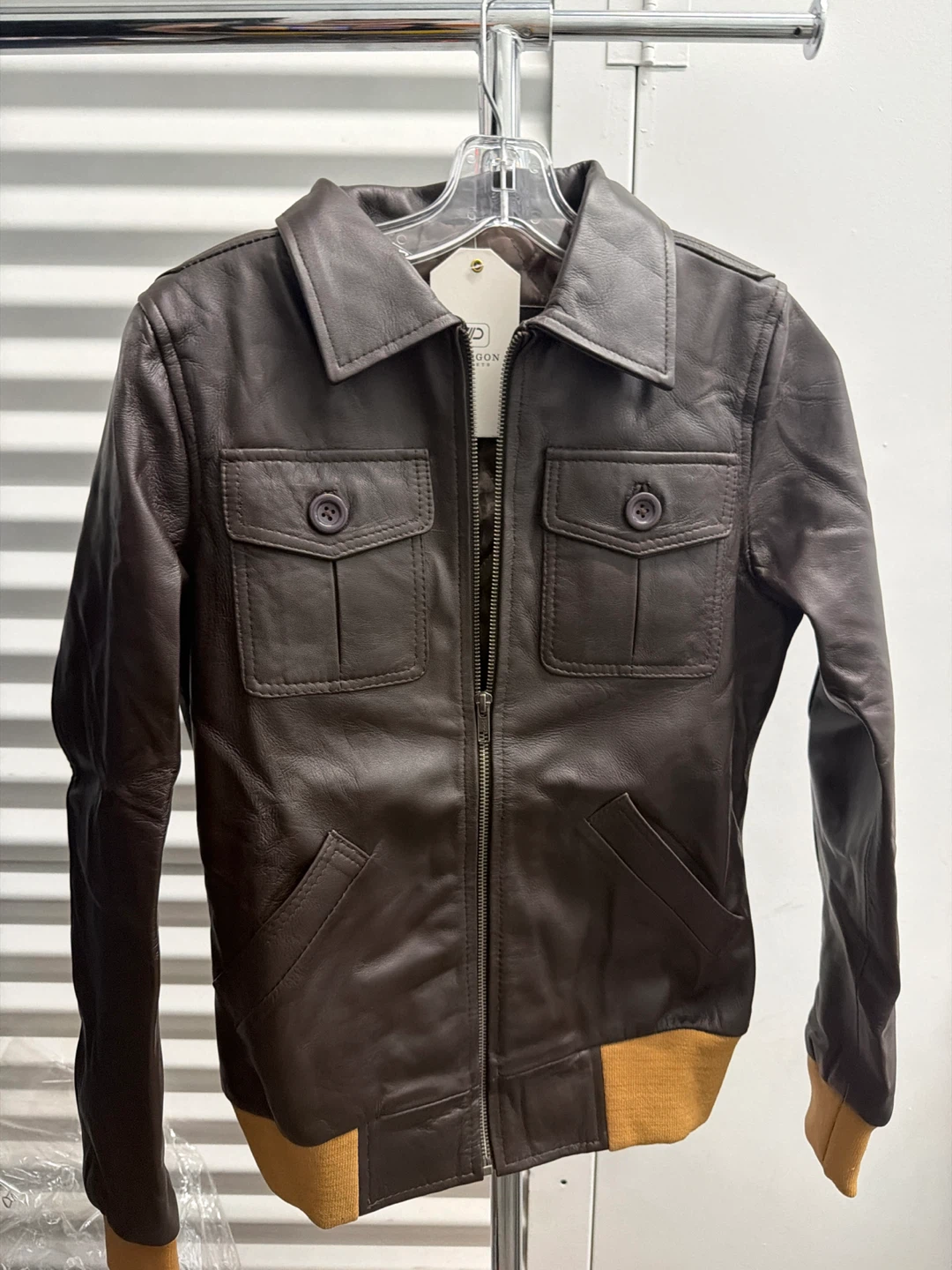 Paragon Jackets Brown Leather Bomber Jacket