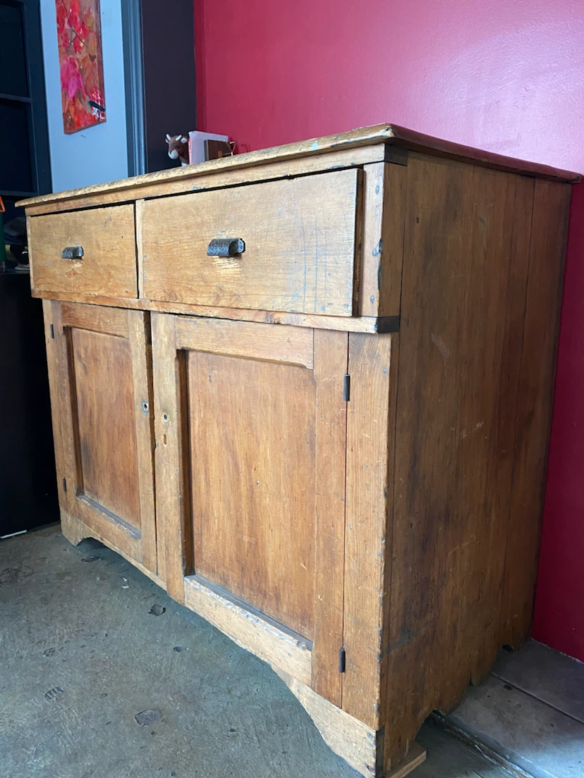Antique pine hutch