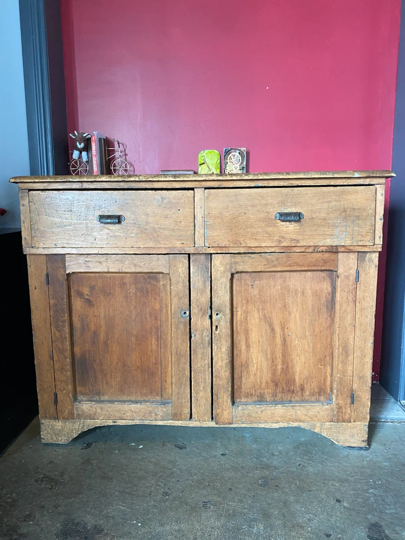 Antique pine hutch - photo 2