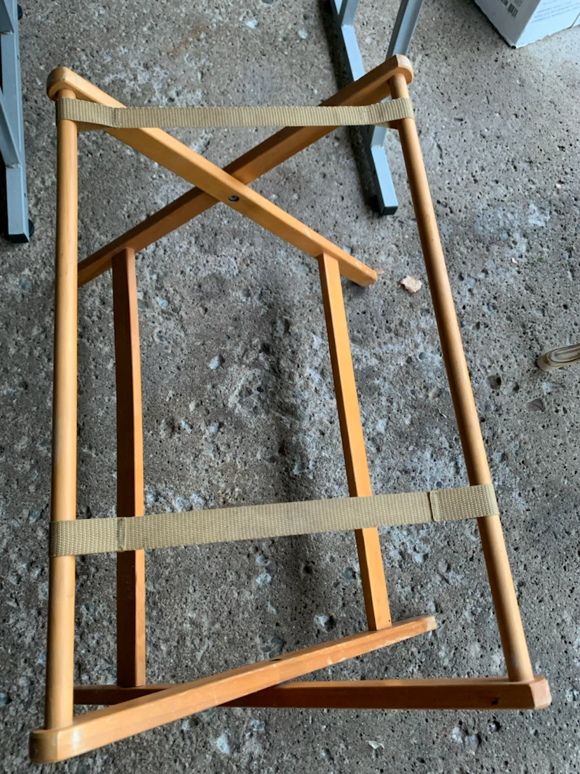 Wooden tray  especially for artists with folding stand - photo 3