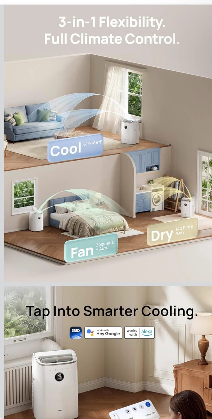 Dreo Portable Air Conditioner 318S - photo 2