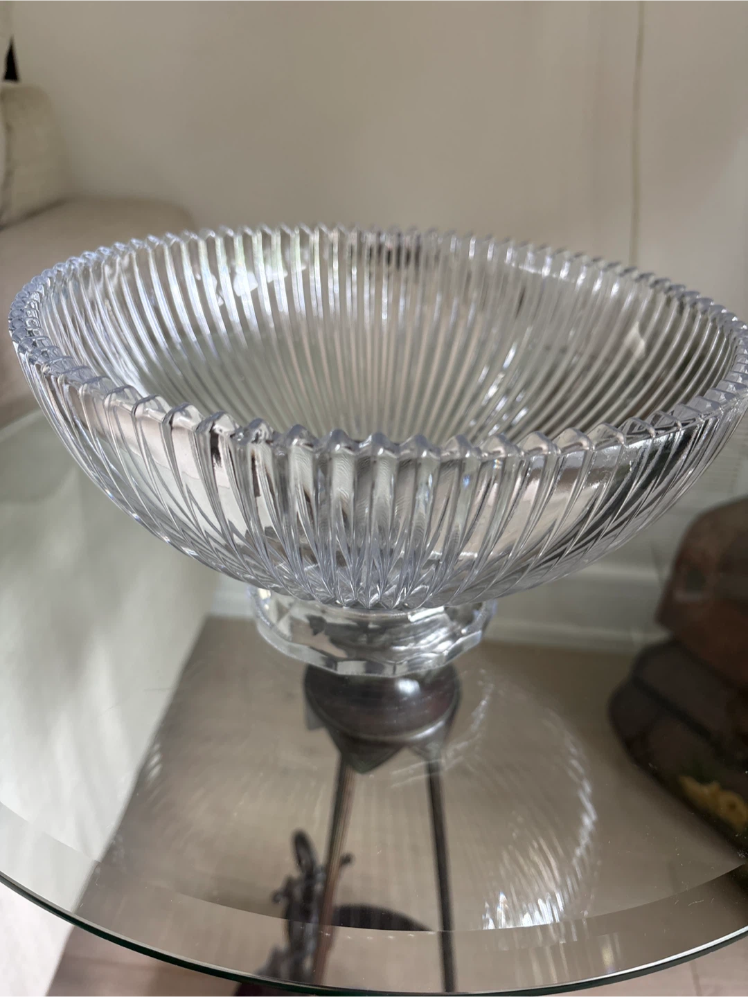 Clear Glass Fruit Bowl - photo 2