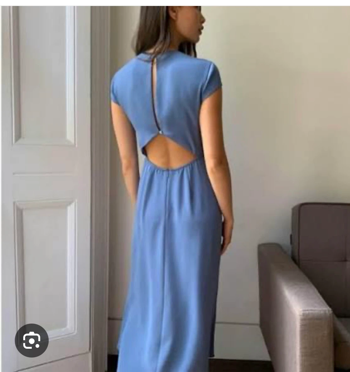 Babaton  Navy Blue Cap Sleeve Midi Dress - photo 3