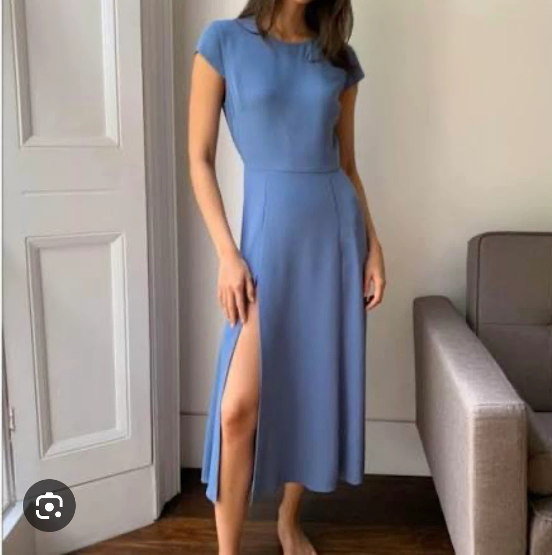 Babaton  Navy Blue Cap Sleeve Midi Dress - photo 4