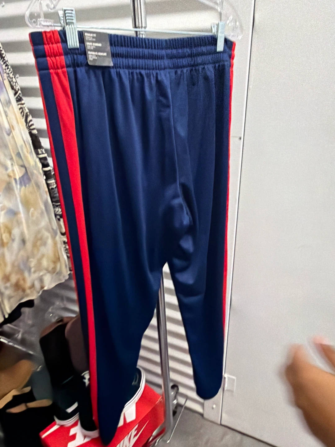 Adidas Men's Multi Sport Track Pants - Dark Blue/Red - Size L - photo 2